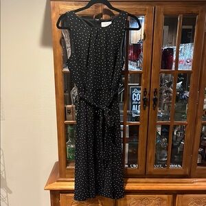 Elegant Black Polka Dot Dress